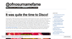 Desktop Screenshot of ofnosurnamefame.com